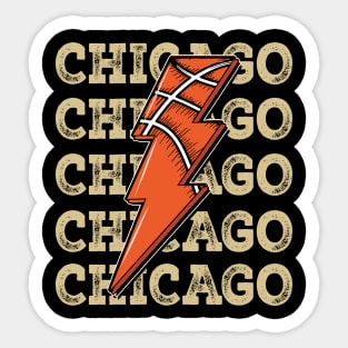 Funny Sports Chicago Proud Name Basketball Classic Sticker